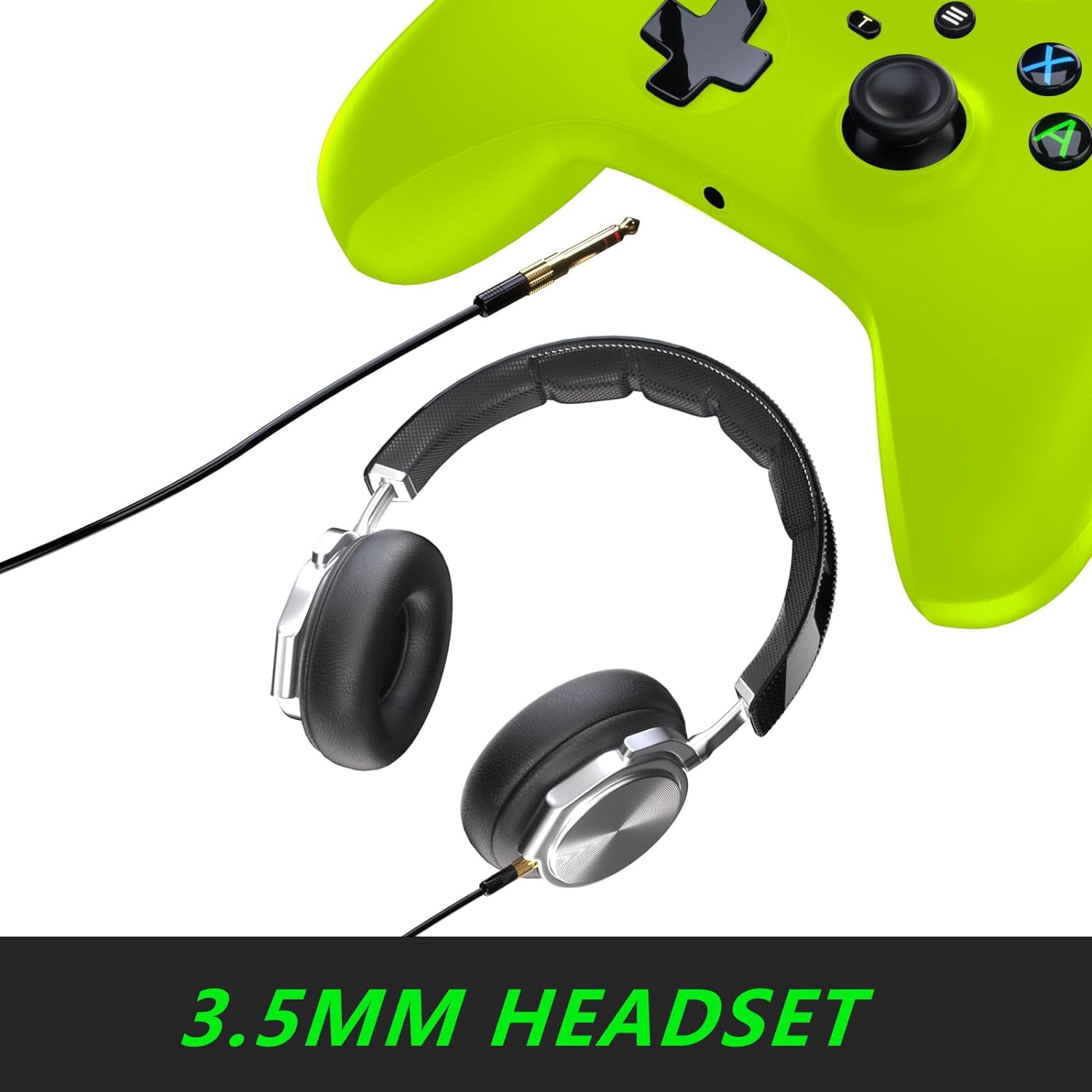 Wired Controller for Xbox Series X S Xbox One Windows 10 and above PC Controller with 3.5 mm Audio Jack GREEN Walmart