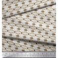 thumbnail image 3 of Soimoi Tissu Popeline de Coton Forme Diamant & Filigrane Damas Imprimé Tissu au Mètre 56 Pouces de Large, 3 of 3
