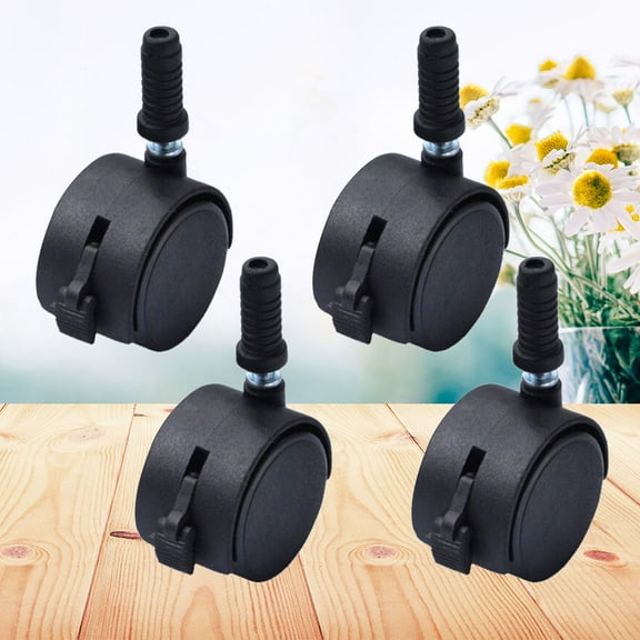 OATIPHO 4Pcs Office Furniture Casters Swivel Caster Wheels Black For Smooth Movement