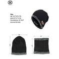 thumbnail image 4 of Luxtrada 2PCs/Set Womens Mens Winter Hat Warm Thick Beanie Cap + Scarf for Winter Knit Ski Beanies (Black), 4 of 7