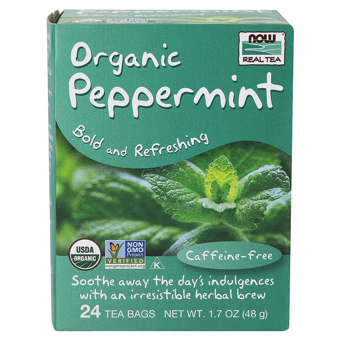 Now Foods Organic Peppermint Tea 24 Tea Bags