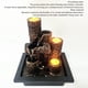 thumbnail image 3 of Fuente de Escritorio de Relajación Luz LED Resina Fuente de Mesa de Mesa Fuente de Agua Escalonada Fuente de Meditación en Cascada para Oficina Sala de Estar Hogar ANGGREK Otros, 3 of 8