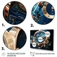 thumbnail image 3 of Designart "Sapphire Timepiece Blue Luxury Watch I" Fashion Floater Framed Wall Art Print, 3 of 7