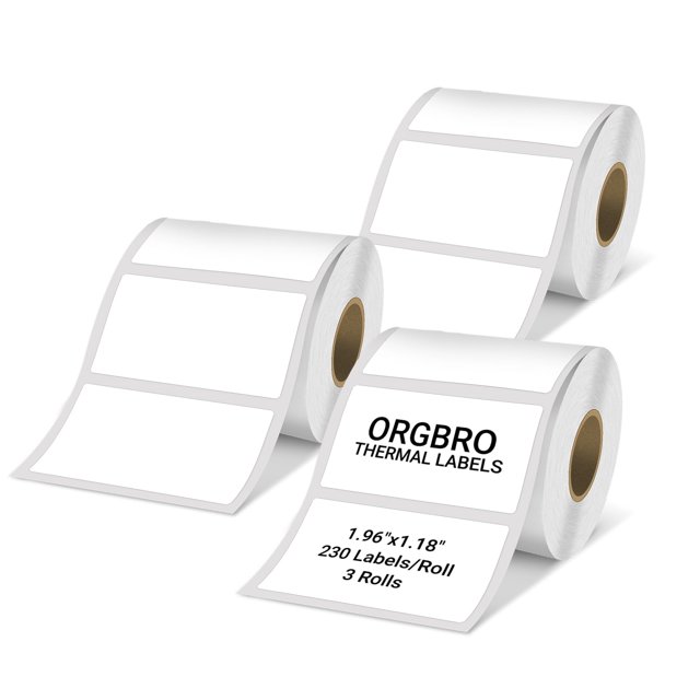 Etiquetas Térmicas ORGBRO 50x30mm, 230 Etiquetas, 3 Rollos
