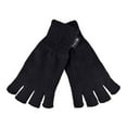 thumbnail image 2 of THMO - Mens Black 3M Thinsulate Insulation Lined Fingerless Gloves, 2 of 2
