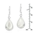 thumbnail image 3 of Elegant Teardrops of White Mother of Pearl Inlay Sterling Silver Dangle Earrings, 3 of 5