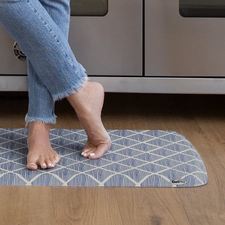 GelPro French/Traditional/Rustic Trellis Blue/White Kitchen Mat  20 in x 48 in