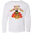 thumbnail image 3 of Inktastic Happy Thanksgiving Cute Turkey in Pilgrim Hat Long Sleeve Youth T-Shirt, 3 of 5