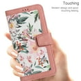 thumbnail image 6 of Compatible with Google Pixel 6a Wallet Case for Women, Flower Pattern PU Leather Flip Cover with Card Holder & Kickstand Protective Phone Case with Lanyard & Crossbody Strap, Pink, 6 of 9