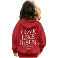 thumbnail image 3 of TAIAOJING Girls and Toddlers' Zip-Up Hoodie Sweatshirt LOVE LIKE JESUS Baby Kids Long Sleeve Letter Printed Zipper Up Children Unisex Coat Blouse With Pocket Sweatshirts Fall Clothes 5-6 Years, 3 of 6
