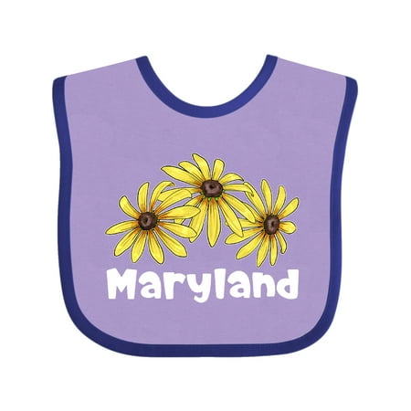 

Inktastic Maryland Black Eyed Susans Flowers Gift Baby Boy or Baby Girl Bib