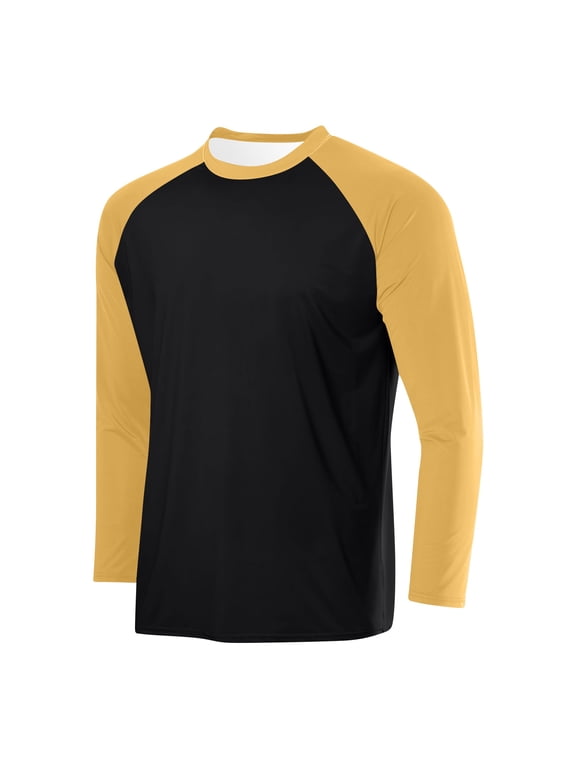 Shirt for Men Long Sleeve Baseball T-Shirt Crew Neck Casual Sports Pullover Tops