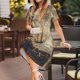 thumbnail image 3 of Fotbe Vintage Nautical Lighthouse Vestido Largo de Moda para Mujer, Vestido Tipo Camiseta con Manga Corta y Estilo Casual a Rayas y Bloques de Color, 3 of 6