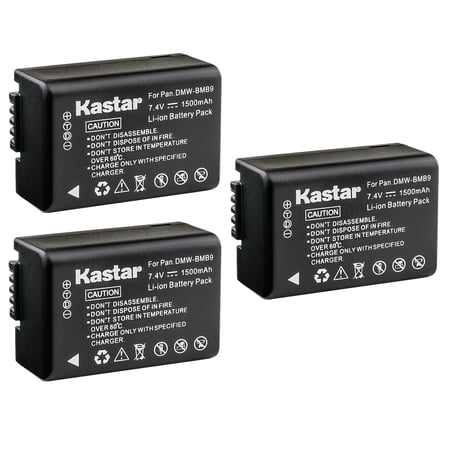 Kastar 3-Pack DMW-BMB9 Battery Replacement for Panasonic Lumix DMC-FZ40 Lumix DMC-FZ45 Lumix DMC-FZ47 Lumix DMC-FZ48 Lumix DMC-FZ60 Lumix DMC-FZ62 Lumix DMC-FZ70 Camera