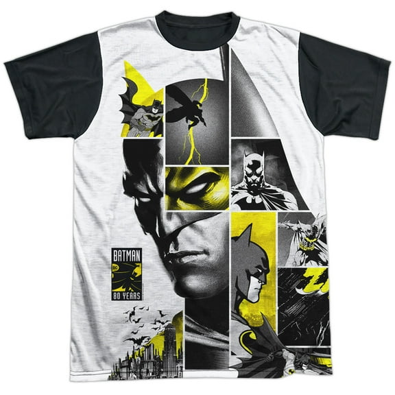 Batman - 80Th Panels - Short Sleeve Black Back Shirt - Medium
