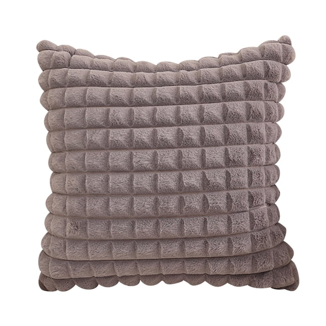 Under 10 Pillow Case 1 PCS Solid Color Striped Pillow Living Room Sofa Pillow Headboard Plaid Waist Pillow Rabbit Plush Pillow Case Household Simple Literary Farmhouse Pillow Covers