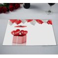 thumbnail image 2 of PKQWTM Red Heart Gift Box Heart Balloons Valentines Day Kitchen Dining Table Mats Placemats Size 12x18 Inches, Set of 2 Pieces, 2 of 2