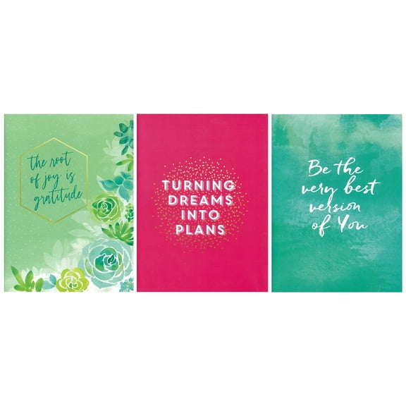 Hampton Art Guided Journal Collection - Wellness, Goals, Gratitude (Set of 3) - Self-Care & Mental Health Journal for Women, Anxiety & Self-Love Notebook, 6"x 8"