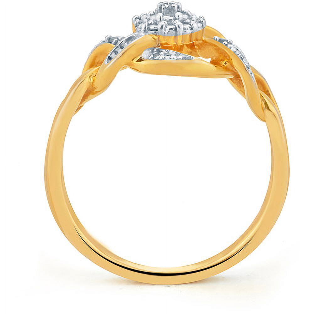 Arista Accent Carat T.W. Round White Diamond Rhodium-plated Ring, Earrings and Pendant Set in Brass, 18"