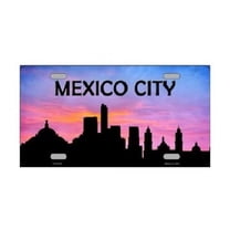 212 Main LP-8738 6 x 12 in. Mexico City Skyline Silhouette License Plate