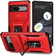 thumbnail image 1 of Funda para GANGXUN Google Pixel 7 - Soporte metálico, Función magnética, Rojo, 1 of 5