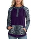 thumbnail image 1 of Sudadera con capucha y estampado de leopardo con bolsillos, de manga larga, color morado, para el hogar, los viajes y la oficina, 1 of 6