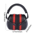 thumbnail image 3 of Noise Reduction Earmuffs for Sleep Study Work Shooting | Soft High Elastic ABS Sponge | 30dB SNR Sound Insulation | Foldable Ear Protectors | Black Red | 1 Pack | 18.5x14.5x9.5cm, 3 of 8
