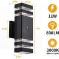 thumbnail image 5 of Lámpara de pared BRILLAR Usk to Dawn LED exterior 3000 K cuadrada aluminio, 5 of 5