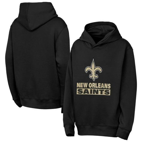 Youth Outerstuff Black New Orleans Saints Back to Basics Hoodie