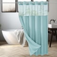 thumbnail image 4 of Dmlowu Shower Curtain, Waterproof Shower Curtain Liner, Lightweight Sturdy Shower Curtains for Bathroom Hotel Home Decor, 72x75 Inch Double-Layer Cloth Shower Curtain, 4 of 6
