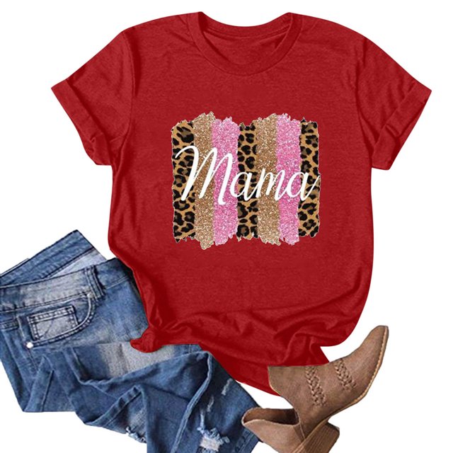 Fiudx Ofertas de La Semana Blusa de Manga Corta con Estampado de Moda para Mujer, Divertida Camiseta con Cuello Redondo