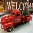 thumbnail image 3 of Opvise Truck Miniature Vintage Chic Metal Eye-catching Christmas Red Truck Decor for Home Red, 3 of 8