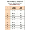 thumbnail image 4 of Girl's 3-Button Short Sleeve Stretch Pique Polo Shirts School Uniform (4-20), 4 of 4