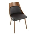 thumbnail image 3 of LumiSource Walnut Wood, Brown PU Anabelle Chair (Set of 2), 3 of 8
