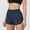Navy, variant on High Waist High Split Running Shorts With Built-In Liner For Women, Solid Stretch Moisture Wicking Workout Gym Bottoms, Lightweight Pocket Active Pants For Daily Fitness Summer Casual Wear