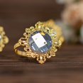 thumbnail image 4 of BalsaCircle 6 Round 2" Metal Dinner Napkin Rings Large Crystal Rhinestone Party Home Decorations Supplies, 4 of 7