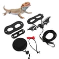 thumbnail image 1 of Leather Harness, Reptile Leash Adjustable Bat Style Leash Reptile Lizard Leash Kit With Hat Bow Tie For Small Pet Animals, 1 of 8