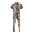 thumbnail image 6 of TAIAOJING Mens Tracksuit Set Long Sleeved Two Piece Leopard Print Lapel Suit Fashion Casual Half Zip Casual Sports Suit Tracksuit, 6 of 8