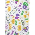thumbnail image 2 of Coolnut Mardi Gras Rectangle Tablecloth Spill-Proof Polyester Table Cloth Table Cover for Kitchen Dining Picnic Holiday Party Decoration,60"x108", 2 of 7