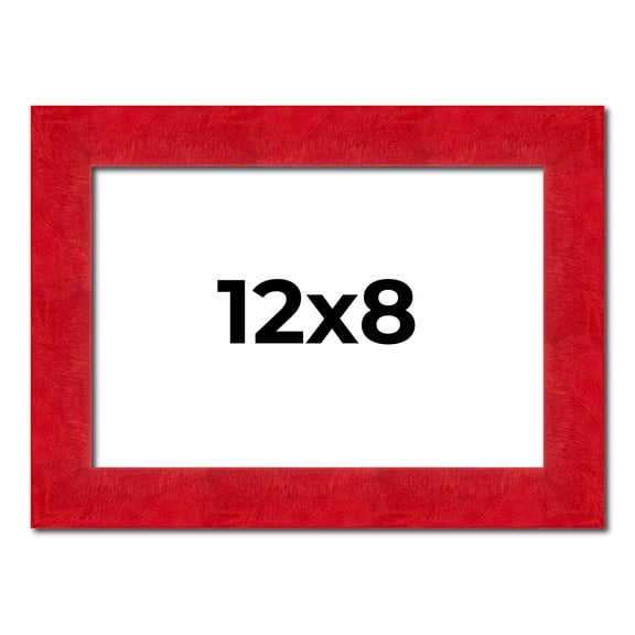12x8 Frame Red Burl Solid Wood Picture Frame Width 1.75 Inches | Interior Frame Depth 0.5 Inches |