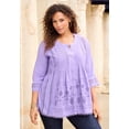 thumbnail image 4 of Roaman's Women's Plus Size Eyelet Big Shirt, 4 of 4