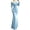 Light Blue, variant on Gfyviroh Womens Off-the-Shoulder Velvet Mermaid Maxi Dress Long Sleeve Formal Evening Gown for Women Party Wedding Guest Dresses