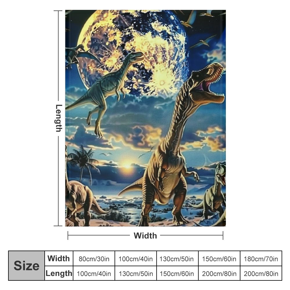 PRATYUS  Dinosaur Blanket - Queen Size Super Soft Jurassic Throw Blanket, Dinosaur Throw Blanket - Ideal for Boys, Men, Women, Girls and Dinosaur Enthusiasts  50x60in