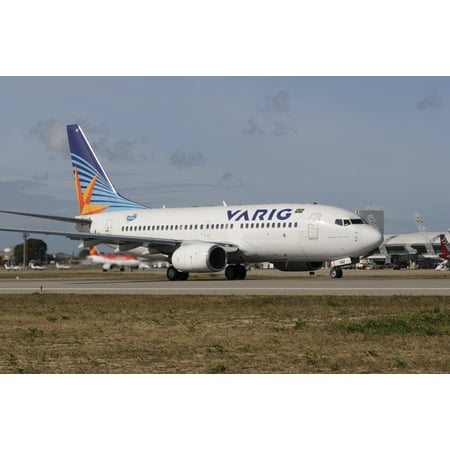 Varig Airlines - Boeing 737 from Varig Brazilian airline taken at Natal airport Brazil Stretched Canvas - Riccardo NiccoliStocktrek Images (17 x 12)