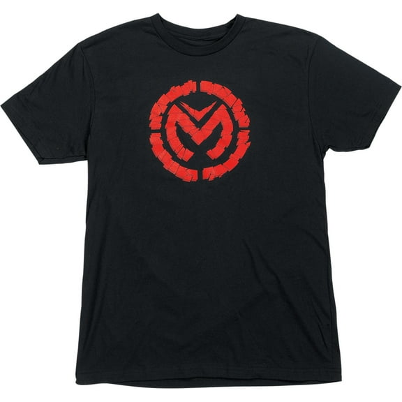 Moose Racing Fractured Mens Short Sleeve T-Shirt Black/Red XL