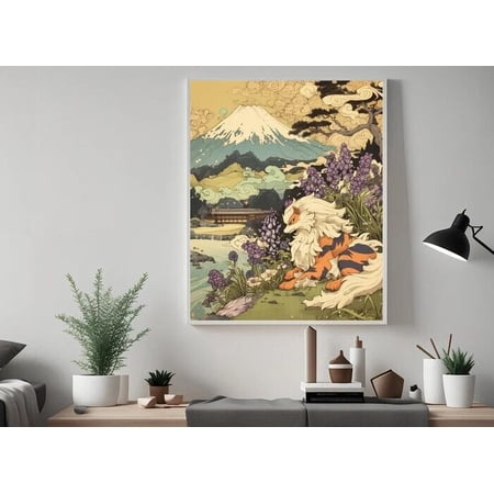 POSTER Arcanine Pokemon, Anime Poster, High Quality, Printable Wall Art, Bedroom Wall-8x12-UNFRAMED