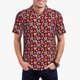 thumbnail image 1 of Balery Red Floral Camisa Polo de Hombre con Estampado, de Manga Corta y Tejido Medio, Camisa Tipo Golf Polo-4X-Large, 1 of 6