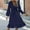 Navy, variant on Baqcunre Long Sleeve Dress for Women Women's Autumn Solid Color Waist Wrap Show Thin Dot Print Long Sleeve Dress Dresses for Women 2024 Summer Dresses for Women 2024 Womens Dresses Black L