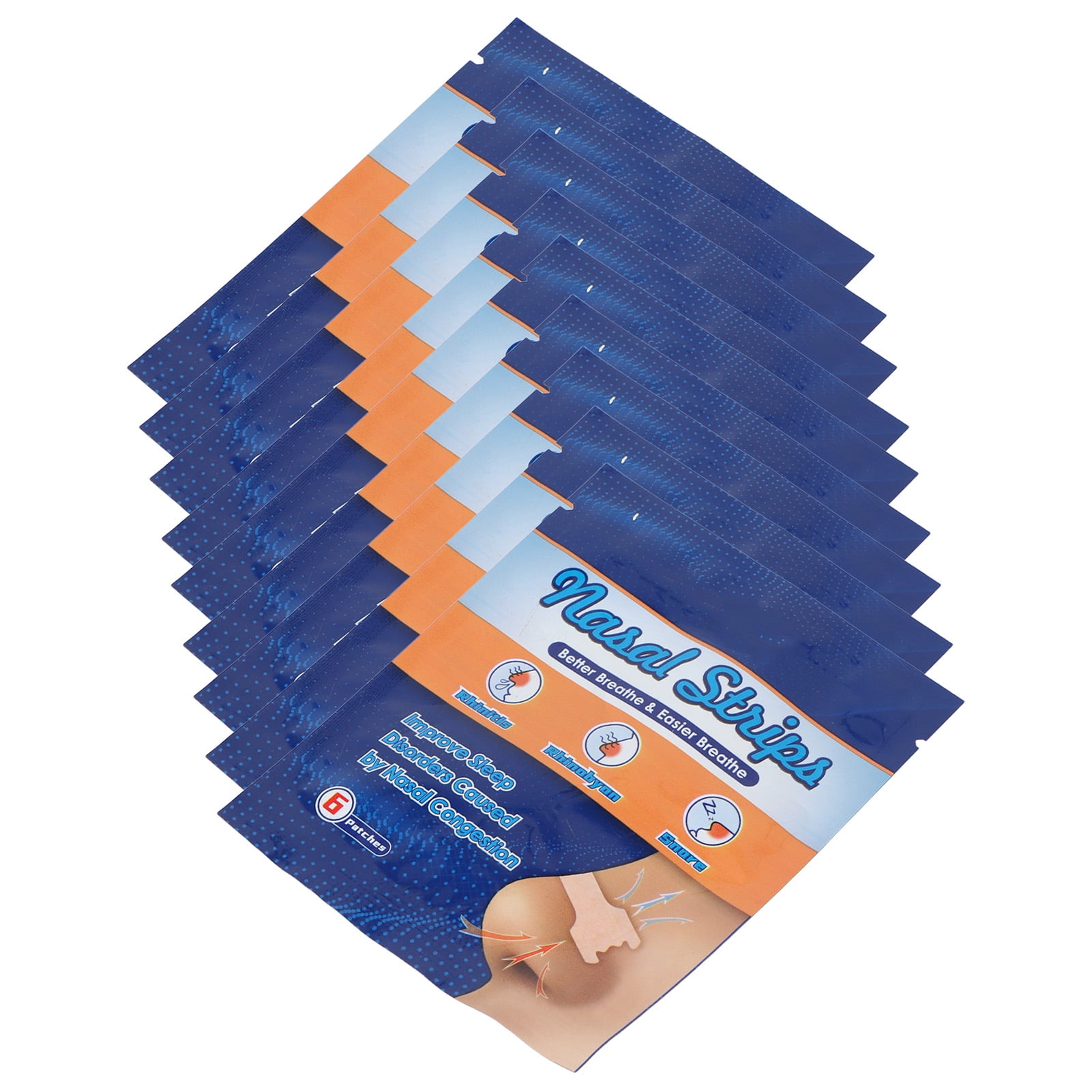 Snoring Nasal Strips, Congestion Relief Reduce Mucus Accumulation Nasal Breathing Strips  For Stuffy Nose