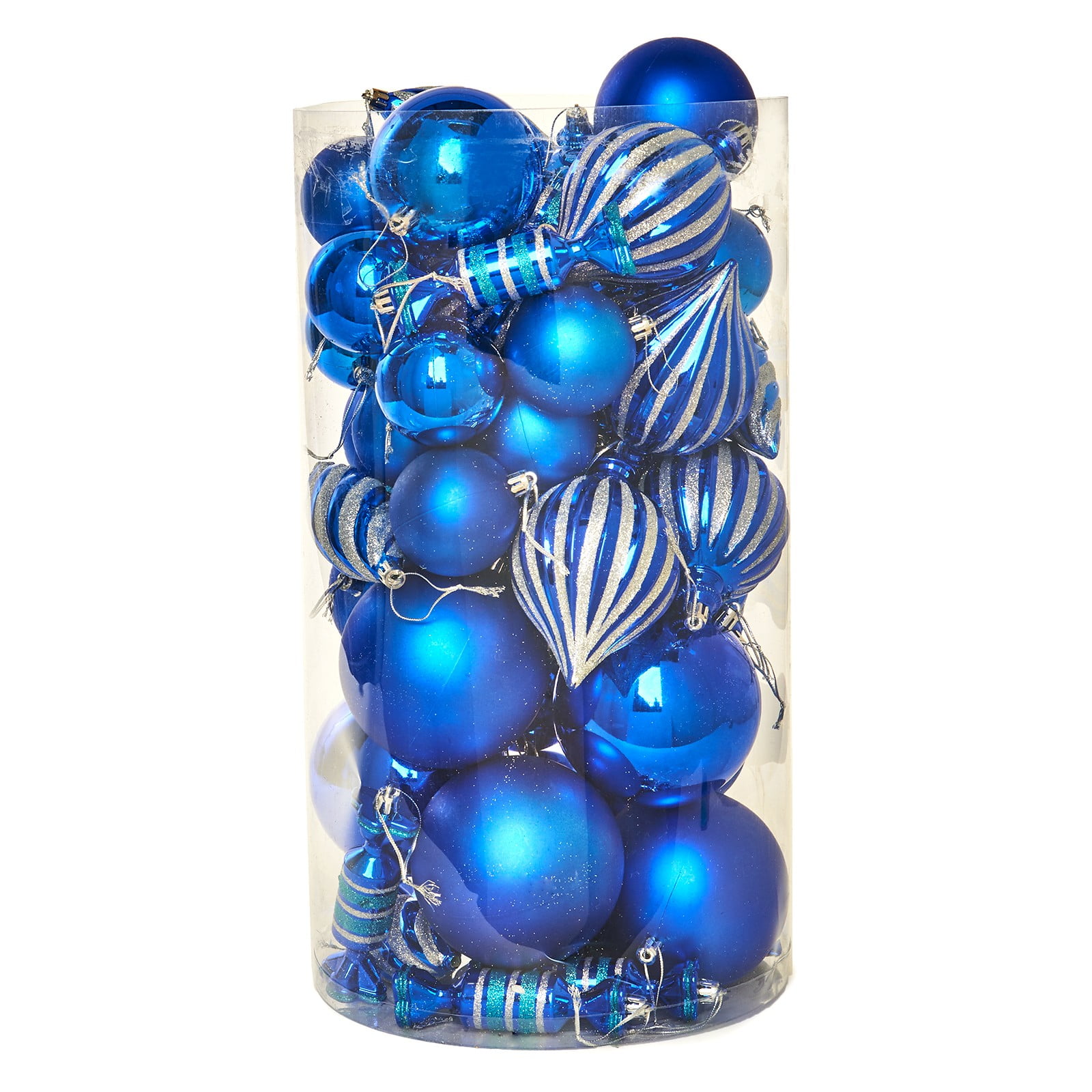Blue Assorted Ornament Set (48)